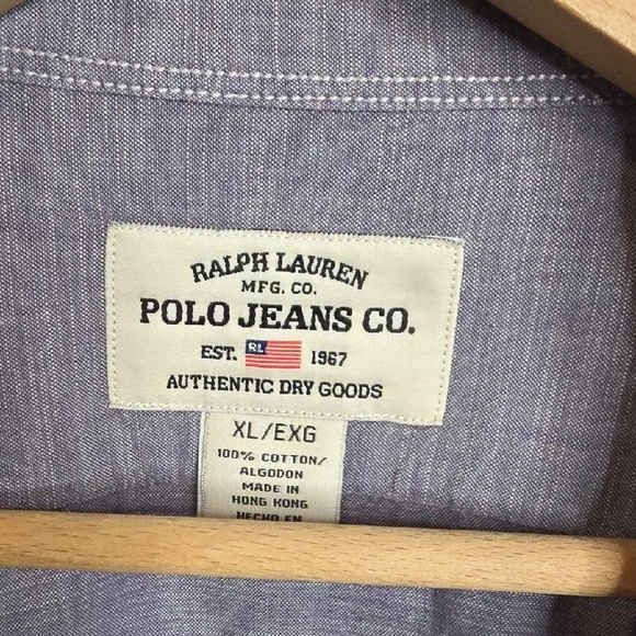 Ralph Lauren Men's Casual Gray Button-Down Shirt - Picture 2 of 5